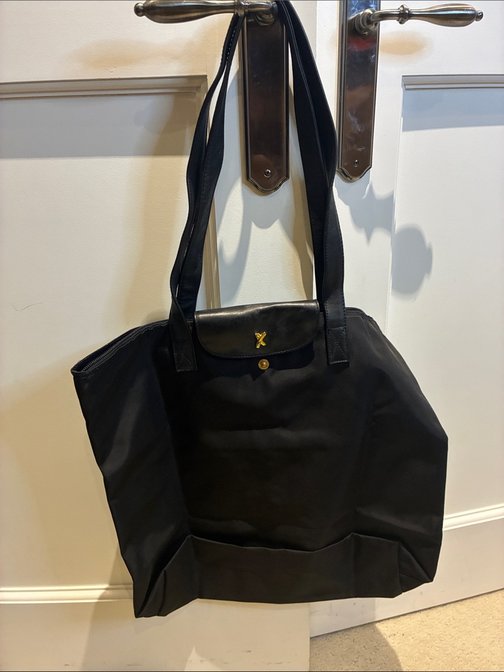 Paloma Picasso Black Tote with Leather Trim